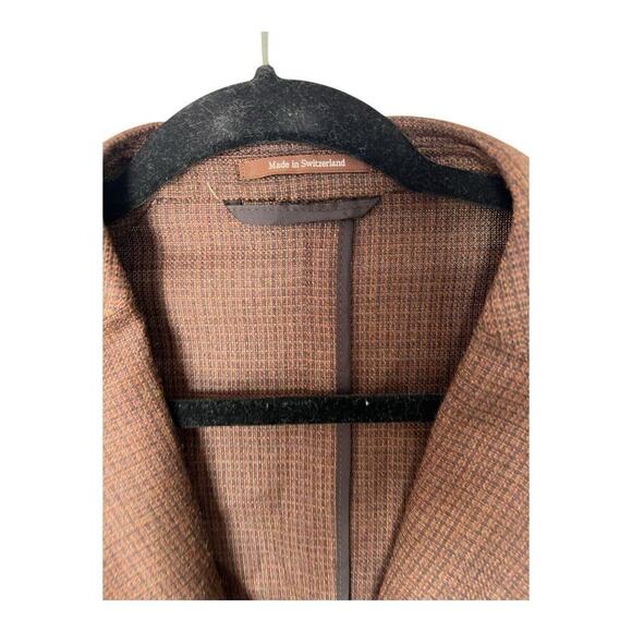 Ermenegildo Zegna Mil. Easy Lightweight Wool Sport Coat Brown Size 54 XL - Picture 3 of 11